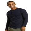 Henley Shirt - Men's Casual Slim Fit Long Sleeve Cotton Henley T Shirt (XL, Navy) view 2