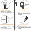 8 Pack Tent Stakes Heavy Duty 12 inch Steel Tent Pegs for Camping Unbreakable and Inflexible view 4