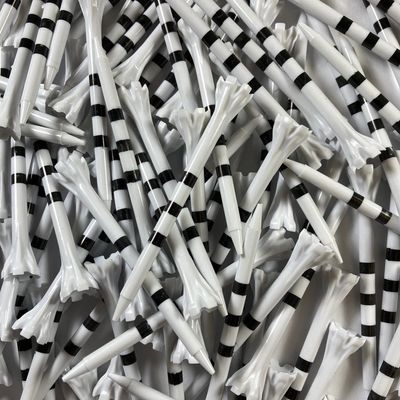 3-1/4" Champ My Hite FlyTee White/Black Stripe Golf Tee, 100 Count