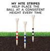 3-1/4" Champ My Hite FlyTee White/Black Stripe Golf Tee, 100 Count view 4