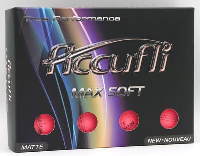 ACCUFLI Max Soft Golf Balls (Matte Pink 12PK)