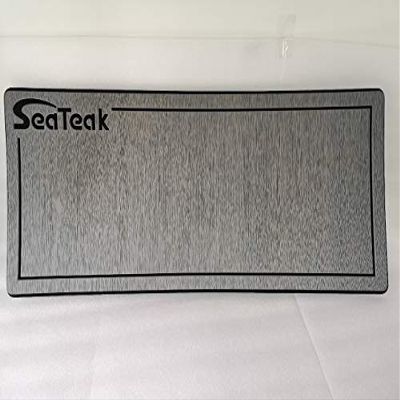 JZ Marine Boat Helm Station EVA Brushed Grey Pad with SeaTeak Logo 16"x39"x1/2"