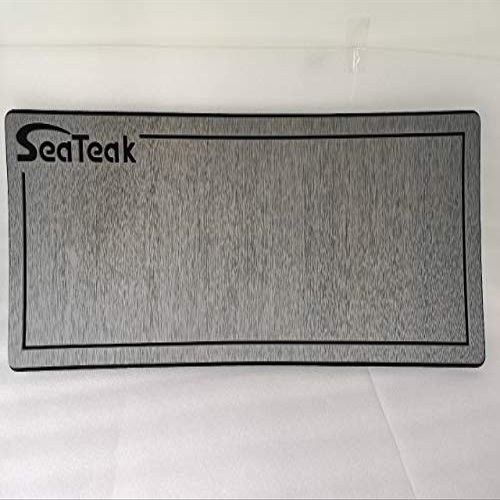 JZ Marine Boat Helm Station EVA Brushed Grey Pad with SeaTeak Logo 16"x39"x1/2"