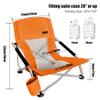 Nice C Chair Beach, Low Beach Chair, Sling, Folding, Portable, Concert, for Adults, Kids, Boat, Sand Chair with Cup Holder & Carry Bag (1 Pack of Orange) view 3
