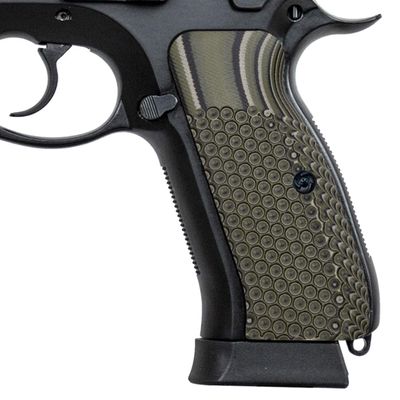 Guuun CZ 75 Grips, G10 SP01 Tactical Grips Full Size Thin, Golf Ball Dimple Texture