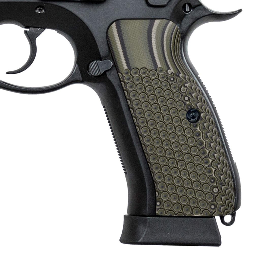 Guuun CZ 75 Grips, G10 SP01 Tactical Grips Full Size Thin, Golf Ball Dimple Texture