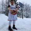 COOLOMG Basketball Pants with Knee Pads Kids 3/4 Compression Tights White L view 3
