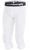 COOLOMG Basketball Pants with Knee Pads Kids 3/4 Compression Tights White M view 1