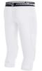 COOLOMG Basketball Pants with Knee Pads Kids 3/4 Compression Tights White M view 4