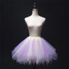 Womens Purple Champagne Puffy Tutu Layered Tulle Petticoat Skirt for Party view 2
