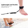 Coiled Spring Leg Foot Rope for Surfboard Leash, Soft Elastic Surfing Coiled Leash for Body Board 5ft Black view 3
