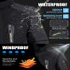 MAGCOMSEN Snowboard Jacket Men Winter Waterproof Ski Snow Parka Windbreaker Fleece Jacket with Hood Outdoor Hiking Dark Grey, 2XL view 2