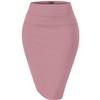 Hybrid & Company Women's Premium Nylon Ponte Stretch High Waist Pencil Suit Skirt Below Knee KSK45002X 1073T NW Rose 2X view 1