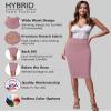 Hybrid & Company Women's Premium Nylon Ponte Stretch High Waist Pencil Suit Skirt Below Knee KSK45002X 1073T NW Rose 2X view 4