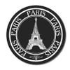 Paris Travel Black Round Round Metal 0.75" Lapel Pin Hat Shirt Pin Tie Tack Pinback view 2