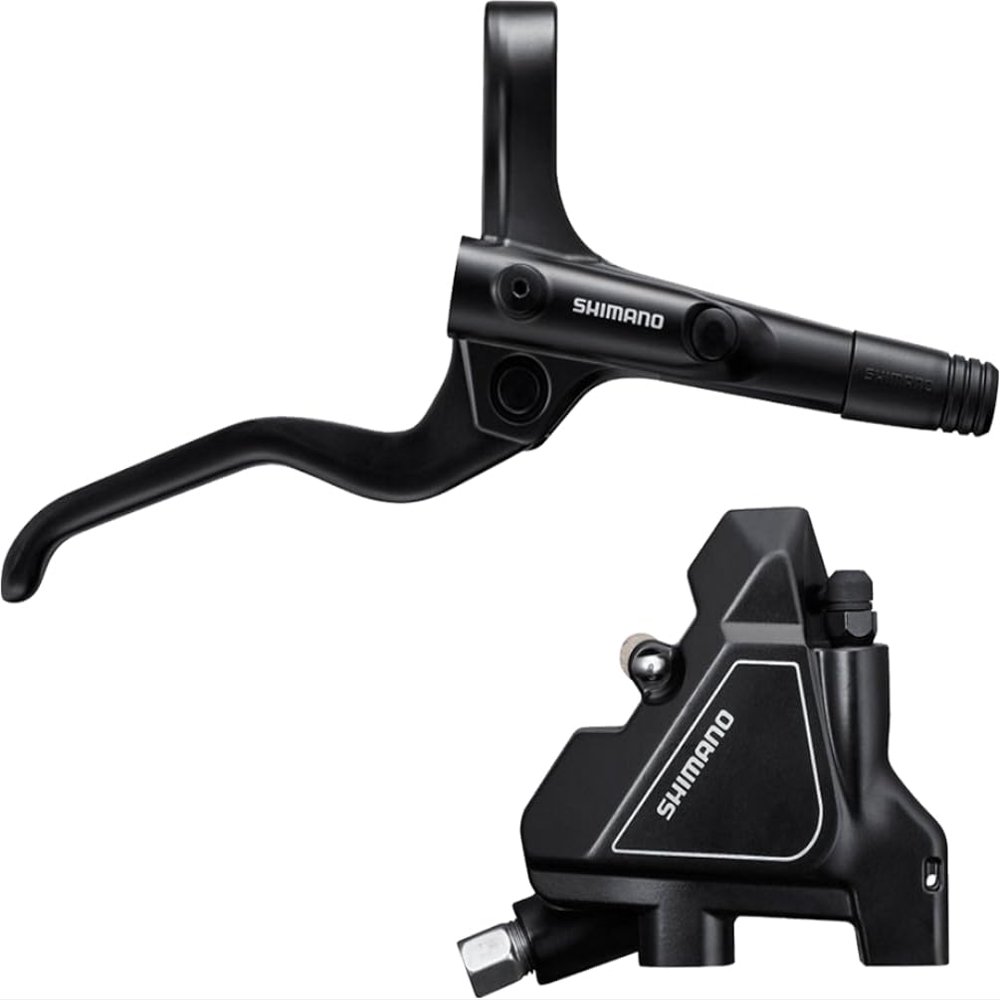 Shimano Altus BL-MT201/BR-UR300 Disc Brake and Lever - Rear, Hydraulic, Flat Mount, Resin Pads, Black