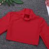 YiZYiF Kids Girls Basics Sportswear Athletic Long Sleeve Stretch Short Mock Neck T-Shirt Crop Top Red 14 view 2