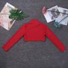 YiZYiF Kids Girls Basics Sportswear Athletic Long Sleeve Stretch Short Mock Neck T-Shirt Crop Top Red 14 view 3