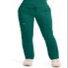 Cherokee Scrubs for Women Mid Rise Tapered Leg Drawstring Pant with 5 Pockets, Cargo Bottom with 2 Way Stretch Fabric - WW105, XS, Hunter Green view 1