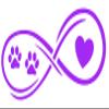 Bluegrass Decals Infinity Paws Heart Dog or Cat Decal Sticker (Light Purple, 7") view 1