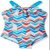 Kanu Surf Girls' Big Ruby Chevron Beach Sport 1-Piece Swimsuit, Blue, 8 view 1