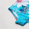 Kanu Surf Girls' Little Paige Floral Halter Top Beach Sport 1-Piece Swimsuit, Aqua, 4 view 4