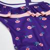 Kanu Surf Girls' Morgan Floral Ruffle 1-Shoulder 1-Piece Swimsuit, Purple, 4T view 4