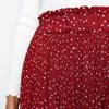 Exlura Womens High Waist Polka Dot Pleated Skirt Midi Swing Skirt with Pockets Red X-Large view 4