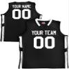 Custom Basketball Jersey Old School Style Black and White Adult X-Large view 1