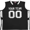 Custom Basketball Jersey Old School Style Black and White Adult X-Large view 2