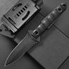 Ccanku C1290 Fixed Blade Marine Corp Serrated Knife 8 Inch D2 Blade Steel & G10 Handle For Outdoor Survival, Camping, Bushcraft and Hunting, K Sheath-Black view 2