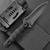 Ccanku C1290 Fixed Blade Marine Corp Serrated Knife 8 Inch D2 Blade Steel & G10 Handle For Outdoor Survival, Camping, Bushcraft and Hunting, K Sheath-Black view 3