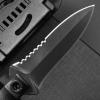 Ccanku C1290 Fixed Blade Marine Corp Serrated Knife 8 Inch D2 Blade Steel & G10 Handle For Outdoor Survival, Camping, Bushcraft and Hunting, K Sheath-Black view 4