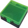 MTM PLASTIC AMMO BOX, CLEAR GREEN/BLACK 100 Round 40 S&W / 45 ACP - FREE SHIPPING (12) view 1