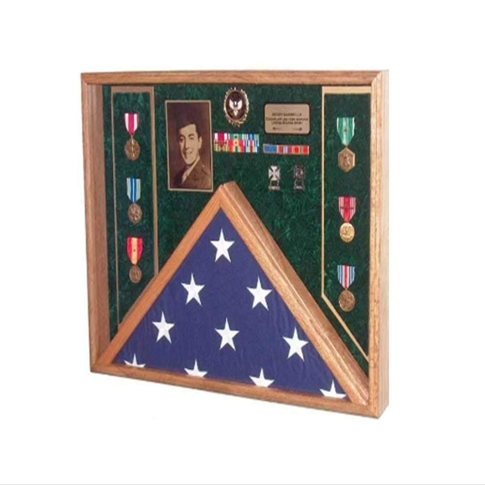 Deluxe Combo Awards Flag Display Case