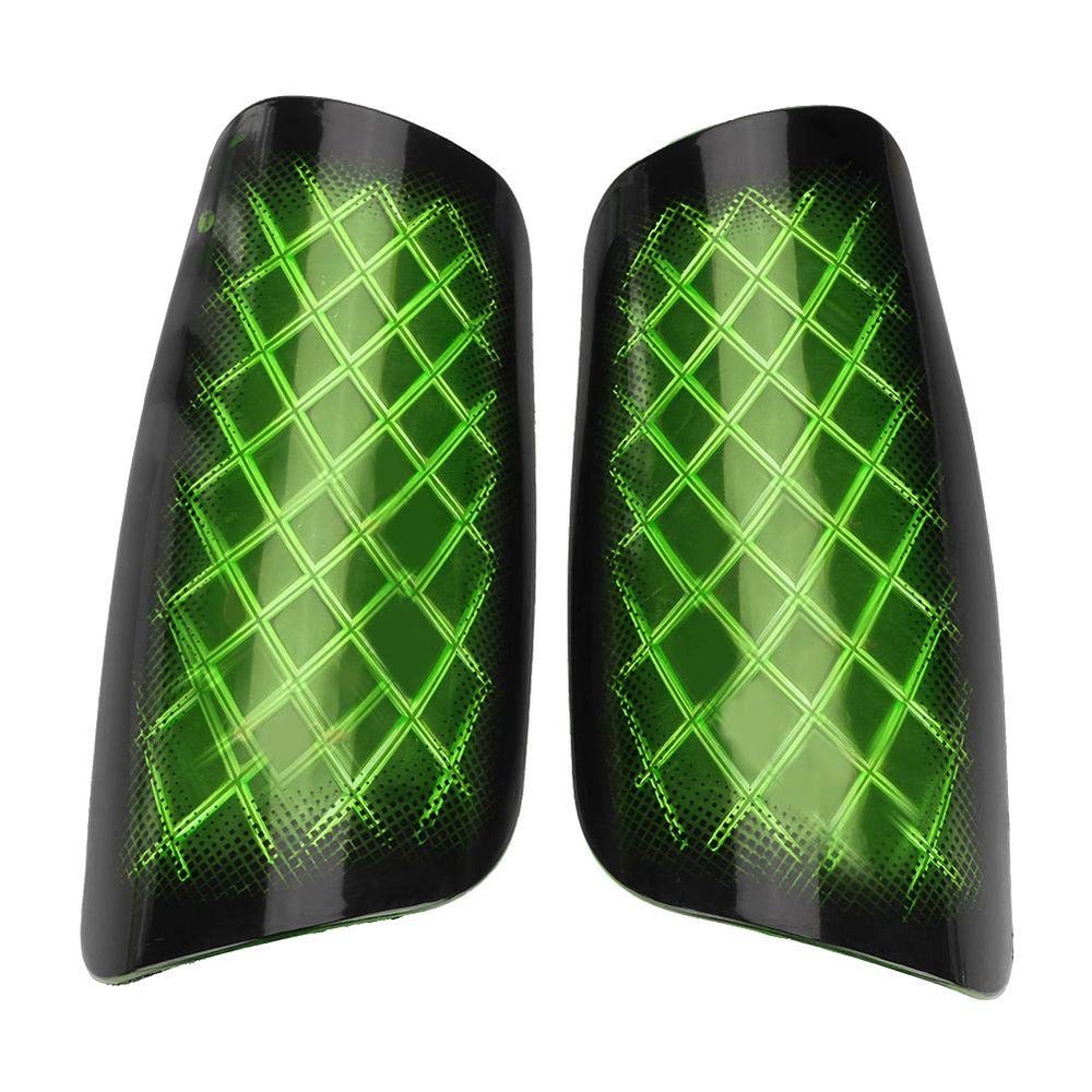 Dioche Sports Shin Guards, Shockproof Adult Soccer Ball Shin Guards Legs Protector (1 Pair) (Green)