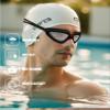 CRG Silicone Swimming Cap, UV Protection Anti Fog Adult Adjustable Swimming Swim Goggles Set for Man, Women, Adult (White 890BR) view 3