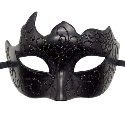 Seglorwy Masquerade Mask for Men Vintage Venetian Mardi Gras Halloween Christmas Party Masks (Black)