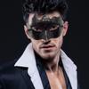 Seglorwy Masquerade Mask for Men Vintage Venetian Mardi Gras Halloween Christmas Party Masks (Black) view 4