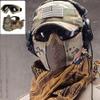 AOUTACC Airsoft Protective Gear Set, Half Face Mesh Mask with Ear Protection and Tactical Goggles for Adult Men Women BBS Paintball Shooting CS Survival Games Cosplay (PG) view 2