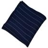 Flairs New York Gentleman's Essentials Weekend Casual Pocket Square Handkerchief (Navy Blue/White Stripes) view 1