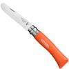 Opinel My First Opinel No.7, Stainless Steel Childrens Folding Knife with Safety Rounded Tip, Virobloc Locking Collar, Made in France (Orange) view 1