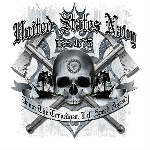 Stay Frosty Enterprises US Navy Damn The Torpedoes Crossed Hatchets Veteran 3-18 Inch Custom Decal Sticker