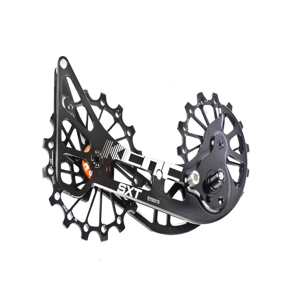 KCNC SXT Mountain eBike Bicycle Bike Oversized Pulley Rear Derailleur Cage OSPW for Shimano Deore XTR XT SLX M9000 M9050 M8000 M8050 M7000 11 Speed use(Black)
