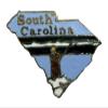 South Carolina State Outline Hat Tac or Lapel Pin view 1