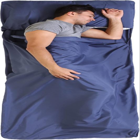Tough Outdoors Sleeping Bag Liner - Adult Sleep Sack & Travel Sheets for Hotel - Travel Sleep Sack Backpacking & Camping - Sleeping Bag Liners - Hotel Bed Covering for Traveling