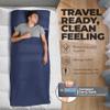 Tough Outdoors Sleeping Bag Liner - Adult Sleep Sack & Travel Sheets for Hotel - Travel Sleep Sack Backpacking & Camping - Sleeping Bag Liners - Hotel Bed Covering for Traveling view 2