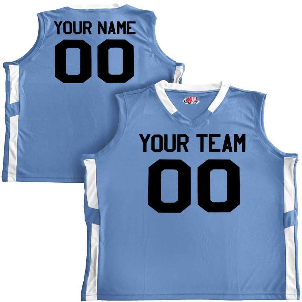 Custom Basketball Short Old School Style Light Blue and White Adult Small