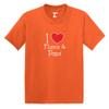 I Love My Nana & Papa - Heart Cute Infant/Toddler Cotton Jersey T-Shirt (Orange, 24 Months) view 1