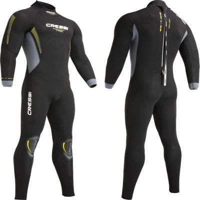 Cressi Fast 7 mm Monopiece Wetsuits, Black/Blue, 7 mm, 3XL